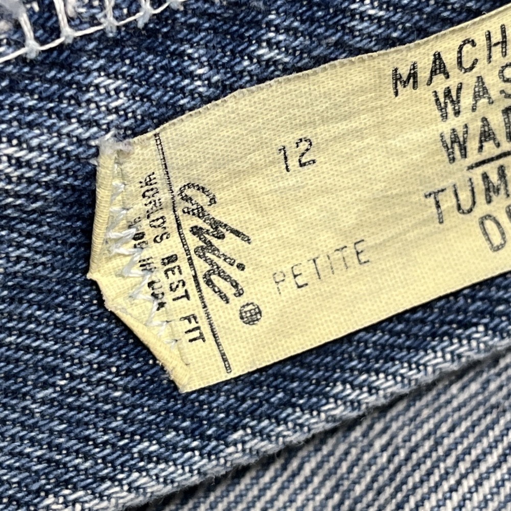 Vintage Chic by h.i.s. High Waisted Mom Jeans Blue Tapered Raw Hem USA Made 12P - Picture 11 of 11